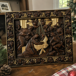 Nativity Scene Wooden Plaque – A Handcrafted Reminder of Christ's Birth