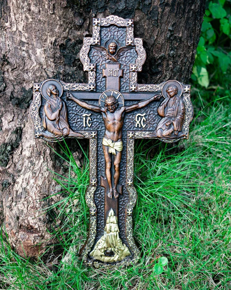 Orthodox Church Crucifixion of Jesus Large Crucifix - mokarve