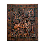 Saint George Wood carved icon of the Victorious Wooden carved icon Gift for family Carved Wooden gift Christian icon - mokarve