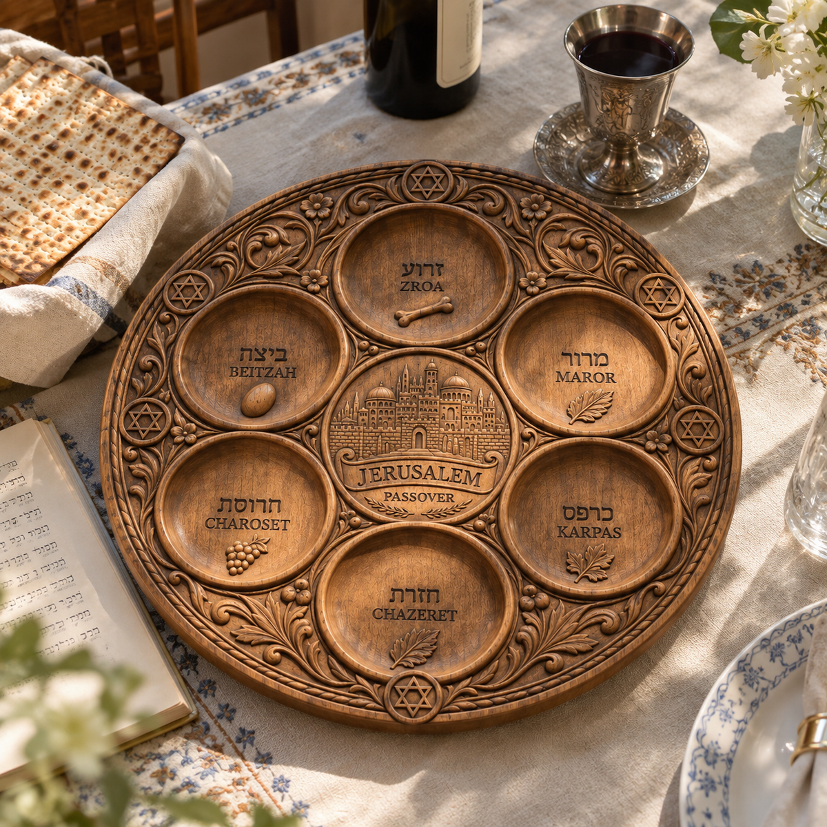 Jerusalem Passover Seder Plate — Beechwood