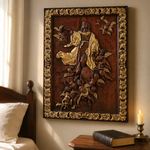 Assumption of Mary Hand-Carved Wood Wall Art: A Tribute to Heavenly Glory