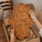 God's Shepherd religious gift Wooden carved chrirstian wall art