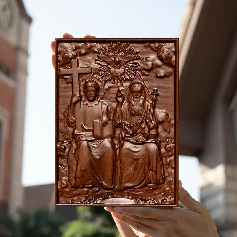 Spring Sale: mokarve Holy Trinity Wooden Wall Decoration - mokarve