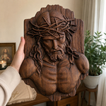 Jesus Crown of Thorns Beechwood Sculpture