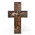 mokarve Savior Jesus Cross - Carved from Natural Wood - mokarve