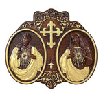 Sacred Heart of Jesus and Heart of Mary Plaque - 2023 New Religious Christmas Gift - mokarve