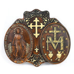 Miraculous Medal Wood Carving Decor - Medal of Our Lady of Graces - mokarve