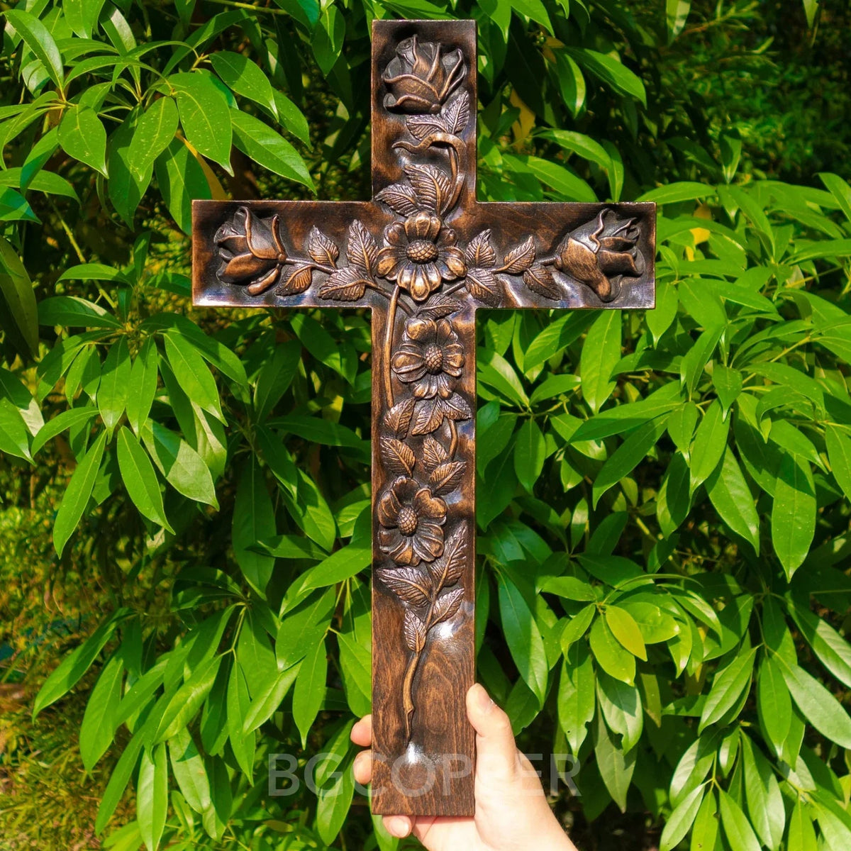 Rose Cross, Mother's Day Wall Decor Gift - mokarve