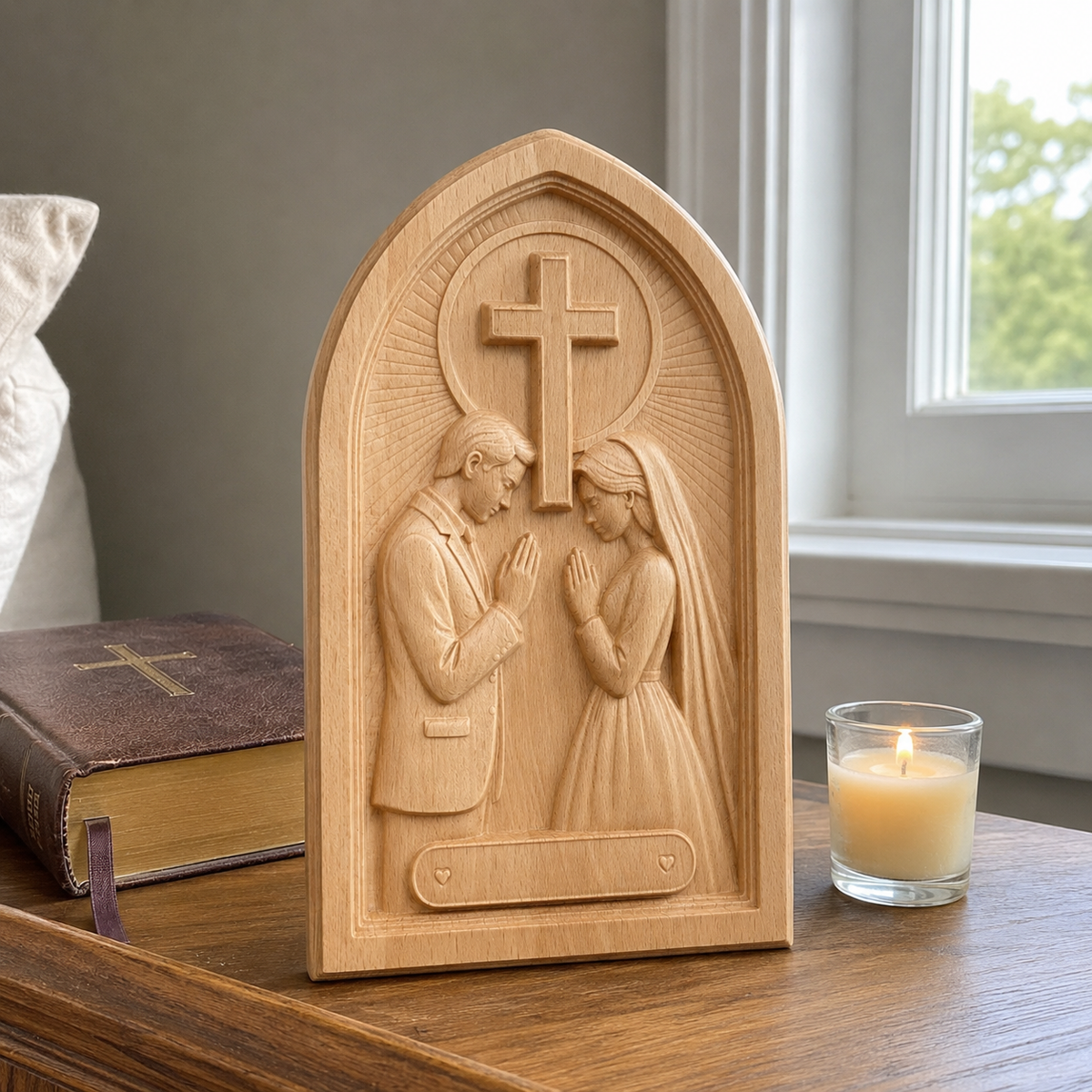 Personalized Christian Marriage Prayer Plaque – Beechwood
