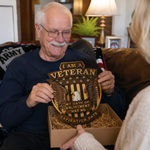 Veteran Memorial Plaque: "I Am A Veteran - My Enlistment Oath Has No Expiration Date" - craftsmanship detail