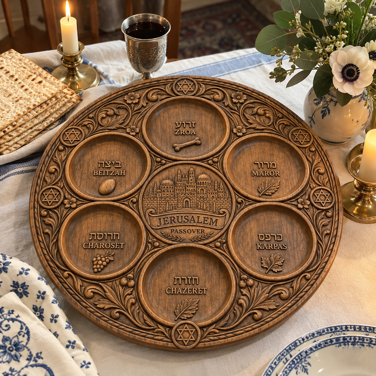 Jerusalem Passover Seder Plate — Beechwood