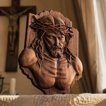 Jesus Crown of Thorns Beechwood Sculpture