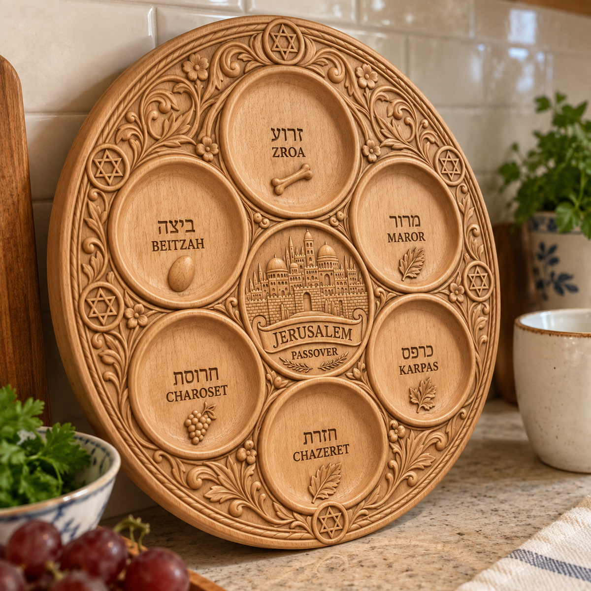 Jerusalem Passover Seder Plate — Beechwood