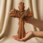 Angel Guardian Cross Wall Decoration - size and finish detail