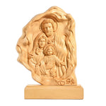 Southern European Boxwood Holy Family Blessing Ornament - Engraved with Your Surname - mokarve