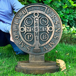 Saint Benedict Double Side Tabletop Plaque - mokarve
