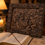 Nativity Scene Wooden Plaque – A Handcrafted Reminder of Christ's Birth