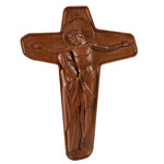 Red-brown The Unity Cross carving wood Schoenstatt - Sorrowful Mother/Passion Crucifix - mokarve