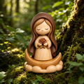 Original Wooden Virgin Mary Blessing Decor