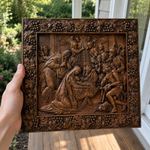 Nativity Scene Wooden Plaque – A Handcrafted Reminder of Christ's Birth
