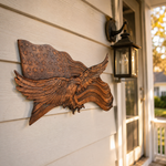 Eagle & Flag Wood Wall Plaque - Handcrafted American Heritage Tribute - size and finish detail