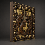 Nativity Scene Wooden Plaque – A Handcrafted Reminder of Christ's Birth
