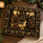Nativity Scene Wooden Plaque – A Handcrafted Reminder of Christ's Birth