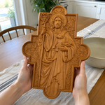 God's Shepherd religious gift Wooden carved chrirstian wall art