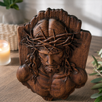 Jesus Crown of Thorns Beechwood Sculpture