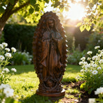 Our Lady of Guadalupe Round Wooden Tabletop Ornament - craftsmanship detail