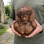 Jesus Crown of Thorns Beechwood Sculpture - craftsmanship detail