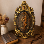 A Handcrafted Sanctuary: Our Lady of Guadalupe Wood Carving - product view