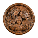 Holy family wood carving plaque - Best wall decor for home - mokarve