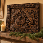 Nativity Scene Wooden Plaque – A Handcrafted Reminder of Christ's Birth