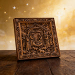 Handcarved Beechwood Nativity Scene Relief: Let Christmas’ Quiet Truth Settle in Your Home - side view