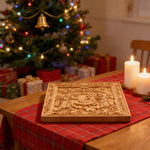 Handcarved Beechwood Nativity Scene Relief: Let Christmas’ Quiet Truth Settle in Your Home - Christian gift presentation