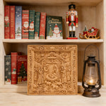 Handcarved Beechwood Nativity Scene Relief: Let Christmas’ Quiet Truth Settle in Your Home - product view