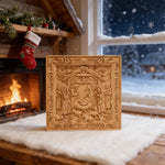 Handcarved Beechwood Nativity Scene Relief: Let Christmas’ Quiet Truth Settle in Your Home - Christian gift presentation