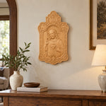 Sacred Heart of Jesus Wooden Wall Plaque – Ornate Catholic Wall Art