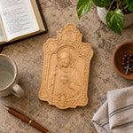 Sacred Heart of Jesus Wooden Wall Plaque – Ornate Catholic Wall Art