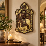 Sacred Heart of Jesus Wooden Wall Plaque – Ornate Catholic Wall Art