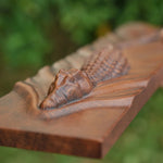 Crocodile Wall Mounted Wooden Wall Art - mokarve