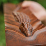 Crocodile Wall Mounted Wooden Wall Art - mokarve