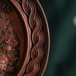 Best Christmas Gift - Santa Claus Round Wooden Wall Decoration - mokarve