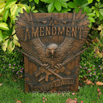 Solid Wood Carvings Decor, Commemorating the Second Amendment - mokarve