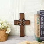 Irish Celtic Cross Wooden Hand Carved Cross for Wall Decor, Religious Gift Cross - mokarve