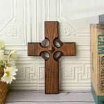 Irish Celtic Cross Wooden Hand Carved Cross for Wall Decor, Religious Gift Cross - mokarve