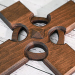 Irish Celtic Cross Wooden Hand Carved Cross for Wall Decor, Religious Gift Cross - mokarve