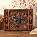 Thomas and Jesus Resurrection Wood Wall Hanging for Christian home decor and prayer spaces