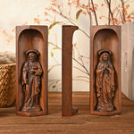Beech Wood Holy Family Altar Decor - Handcrafted Christian Prayer Desktop Gift - mokarve